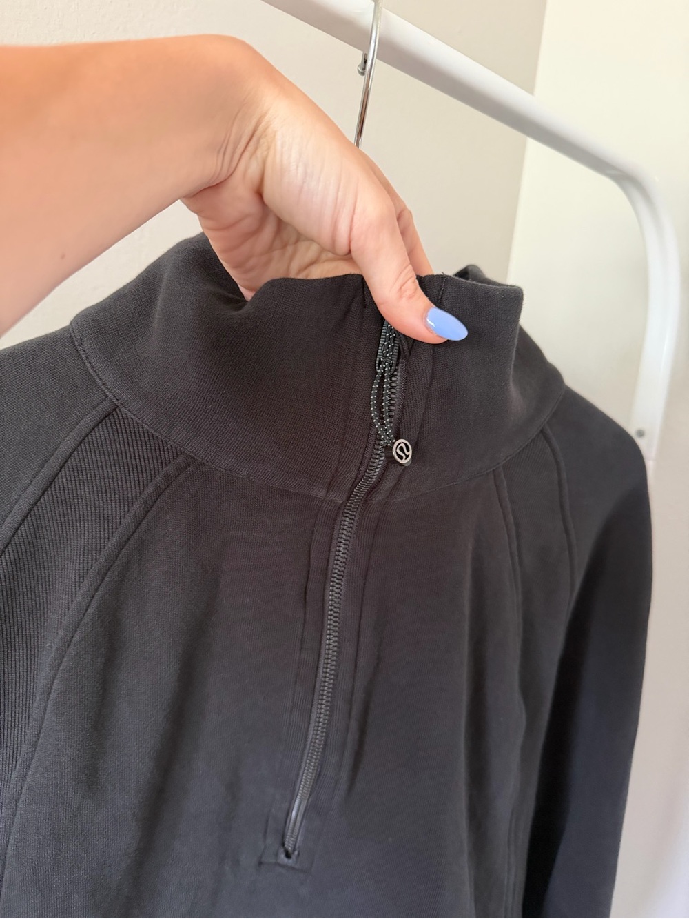 Lululemon scuba oversized 1/2 zip jacket pullover sweater black size m/l - Picture 4 of 5